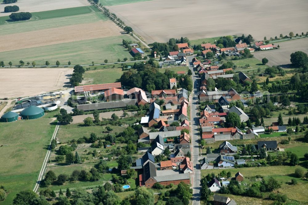 Käthen from the bird's eye view: Village view of Kaethen in the state Saxony-Anhalt