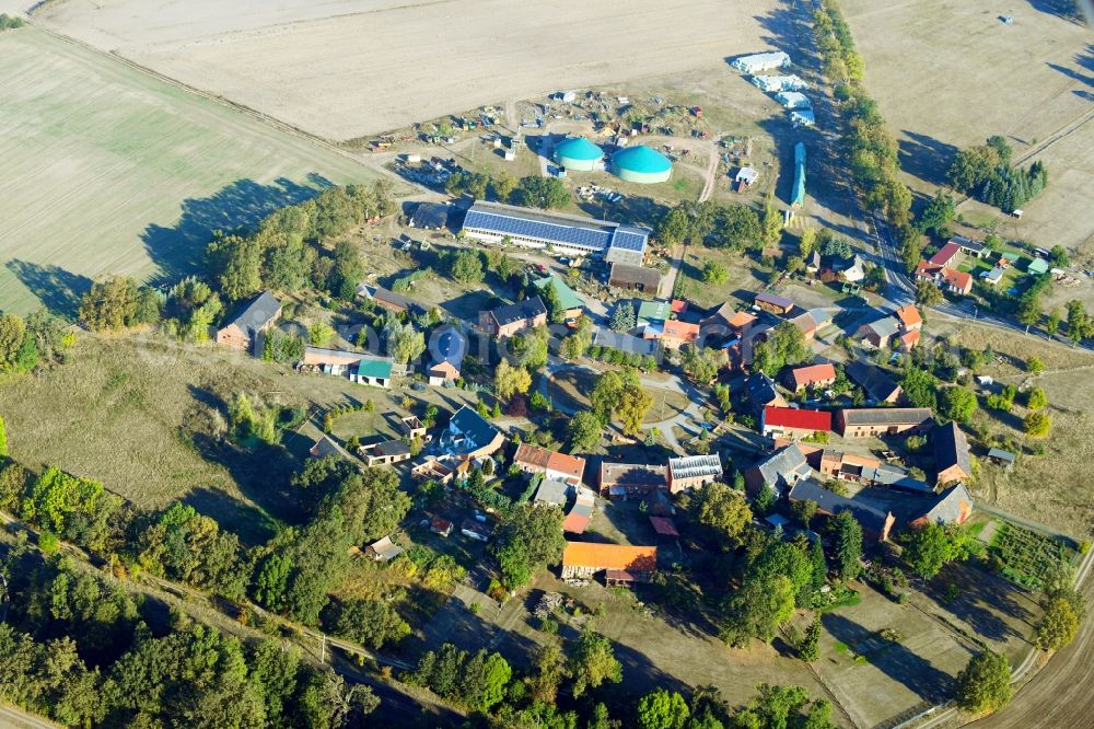 Aerial image Kuhblank - Village view in Kuhblank in the state Brandenburg, Germany