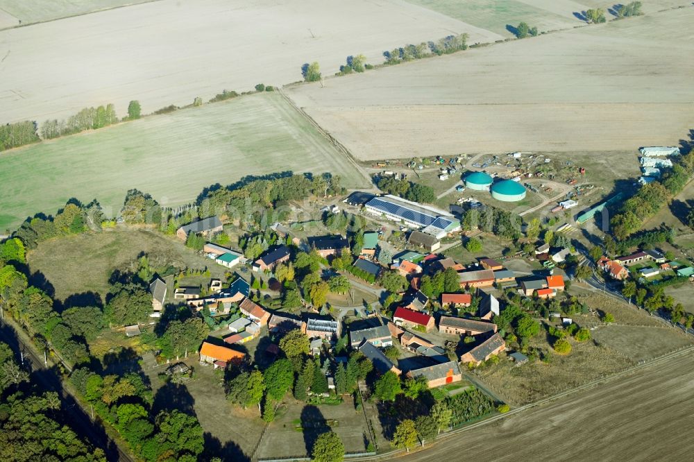 Aerial image Kuhblank - Village view in Kuhblank in the state Brandenburg, Germany