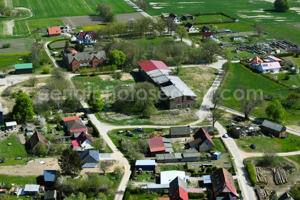 Laeven from above - Village view in Laeven in the state Mecklenburg - Western Pomerania, Germany