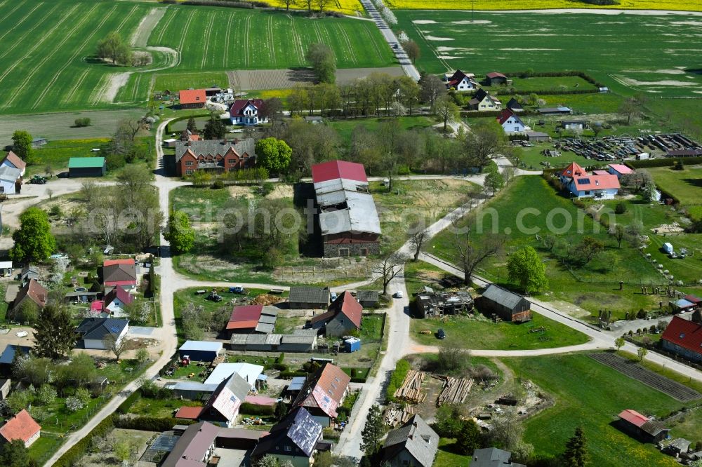 Laeven from the bird's eye view: Village view in Laeven in the state Mecklenburg - Western Pomerania, Germany