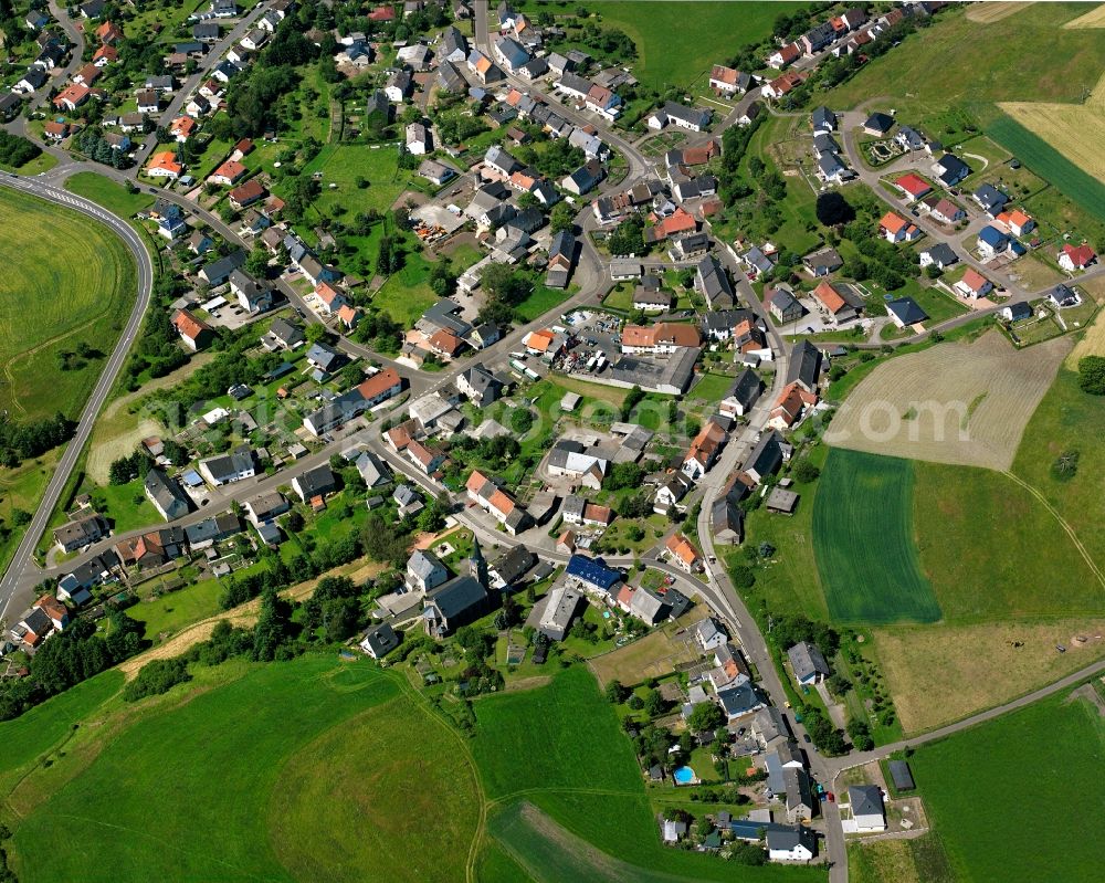 Lager Aulenbach from above - Village view in Lager Aulenbach in the state Rhineland-Palatinate, Germany