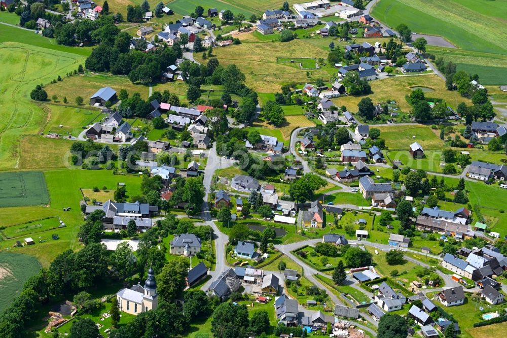 Aerial photograph Landwüst - Village view in Landwuest in the state Saxony, Germany