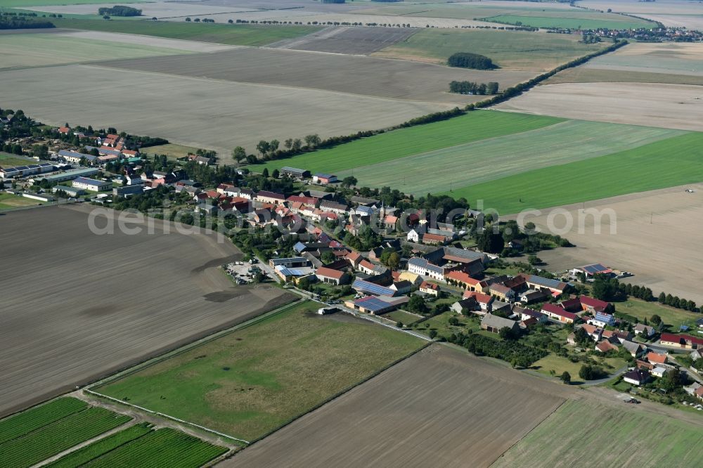 Langenlipsdorf from above - View of the village of Langenlipsdorf in the state of Brandenburg