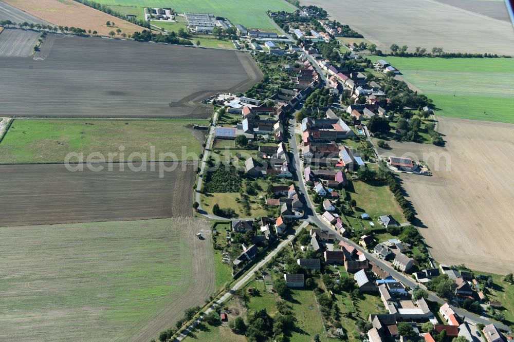 Aerial image Langenlipsdorf - View of the village of Langenlipsdorf in the state of Brandenburg