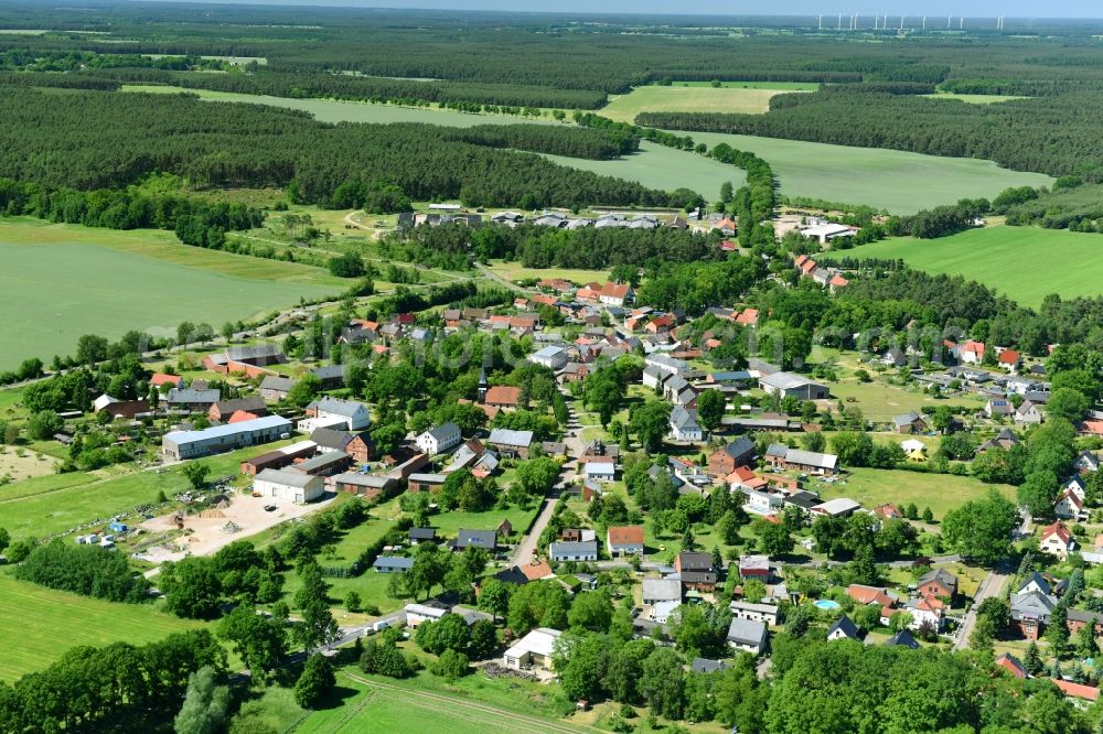 Aerial image Lanz - Village view in Lanz in the state Brandenburg, Germany