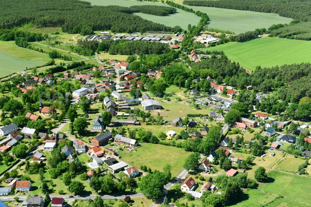 Lanz from above - Village view in Lanz in the state Brandenburg, Germany