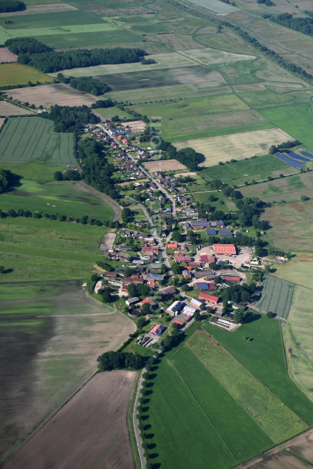 Aerial image Lanze - Village view of Lanze in the state Schleswig-Holstein