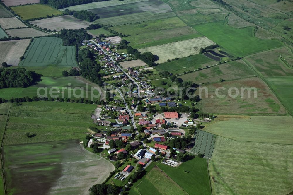 Aerial photograph Lanze - Village view of Lanze in the state Schleswig-Holstein