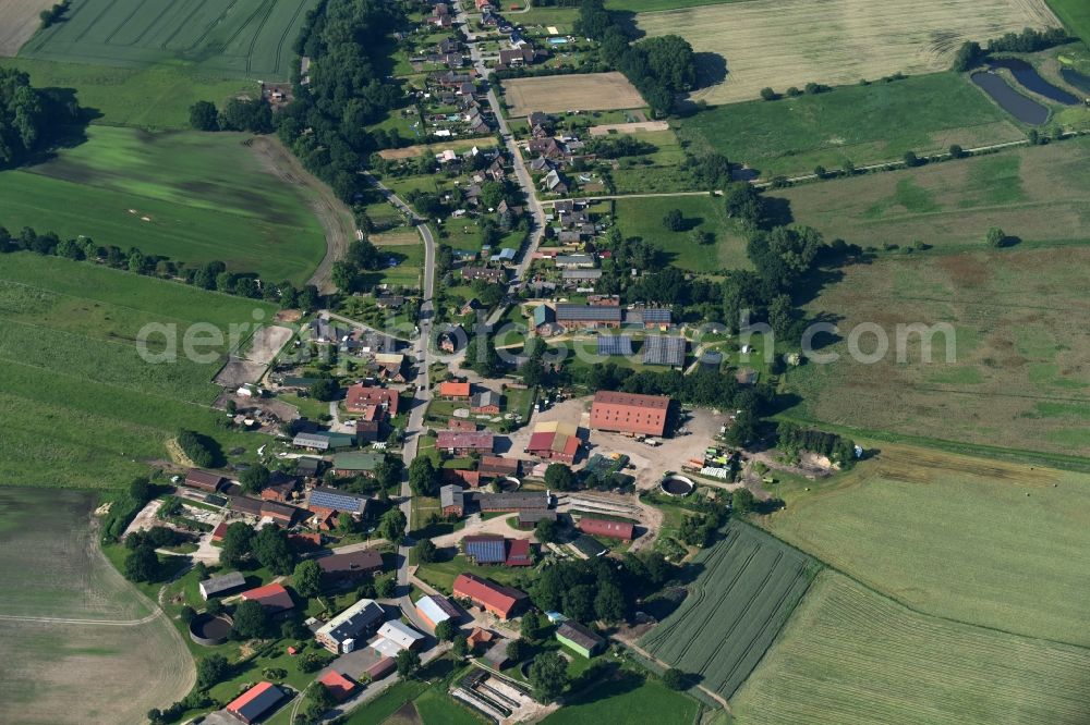 Aerial photograph Lanze - Village view of Lanze in the state Schleswig-Holstein