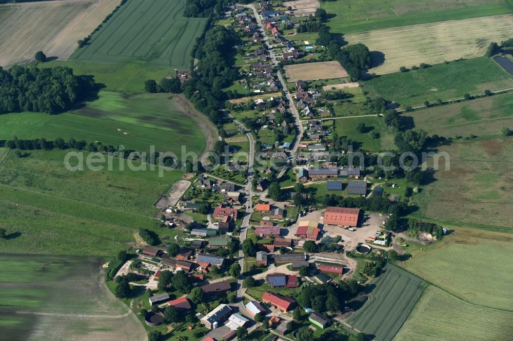 Lanze from above - Village view of Lanze in the state Schleswig-Holstein