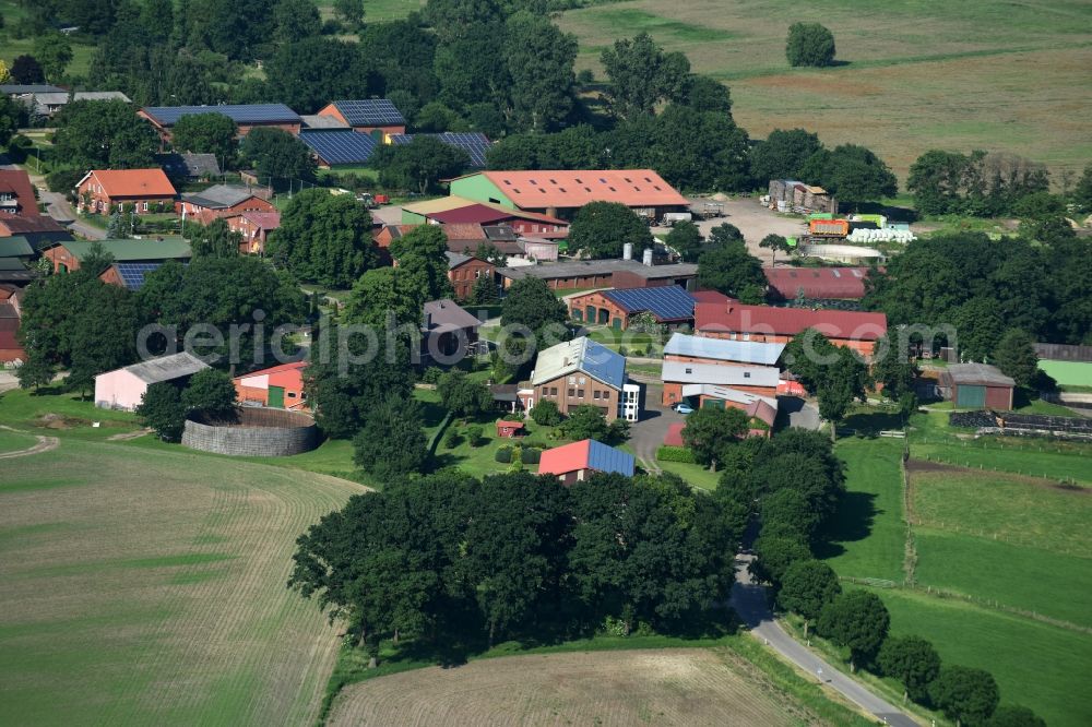 Lanze from above - Village view of Lanze in the state Schleswig-Holstein