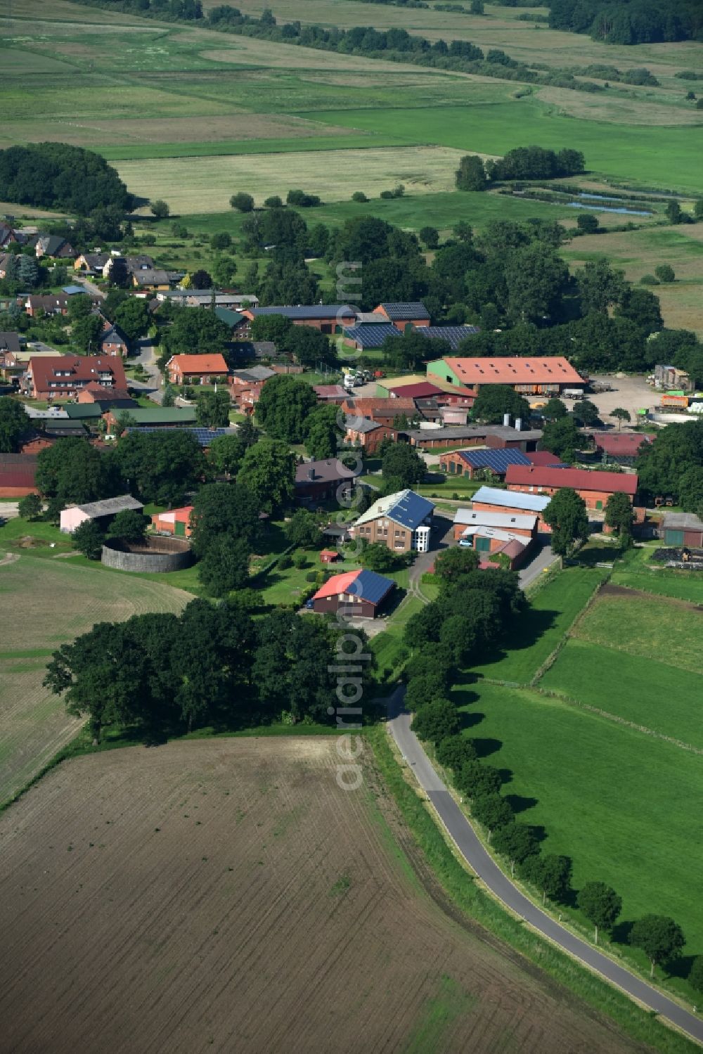 Aerial photograph Lanze - Village view of Lanze in the state Schleswig-Holstein