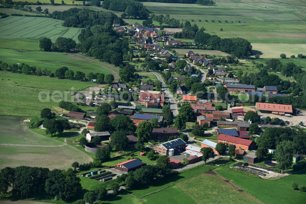 Lanze from above - Village view of Lanze in the state Schleswig-Holstein