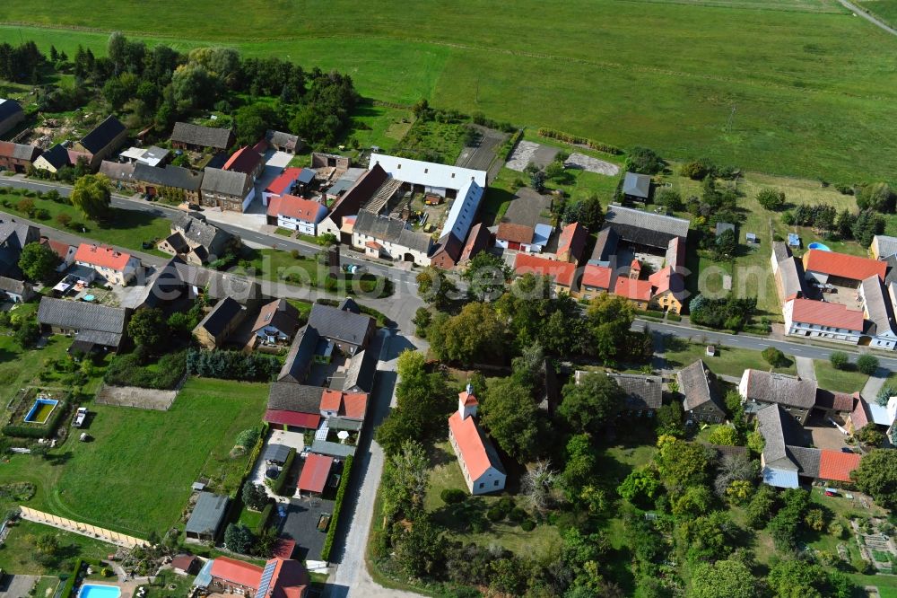 Leetza from above - Village view in Leetza in the state Saxony-Anhalt, Germany