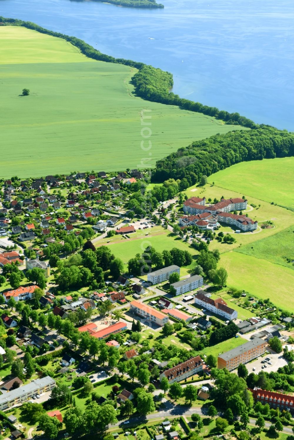 Leezen from above - Village view in Leezen in the state Mecklenburg - Western Pomerania, Germany