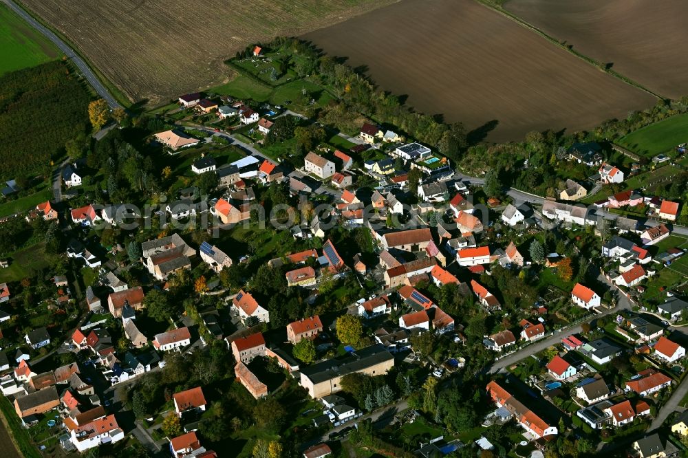 Liedersdorf from above - Village view in Liedersdorf in the state Saxony-Anhalt, Germany