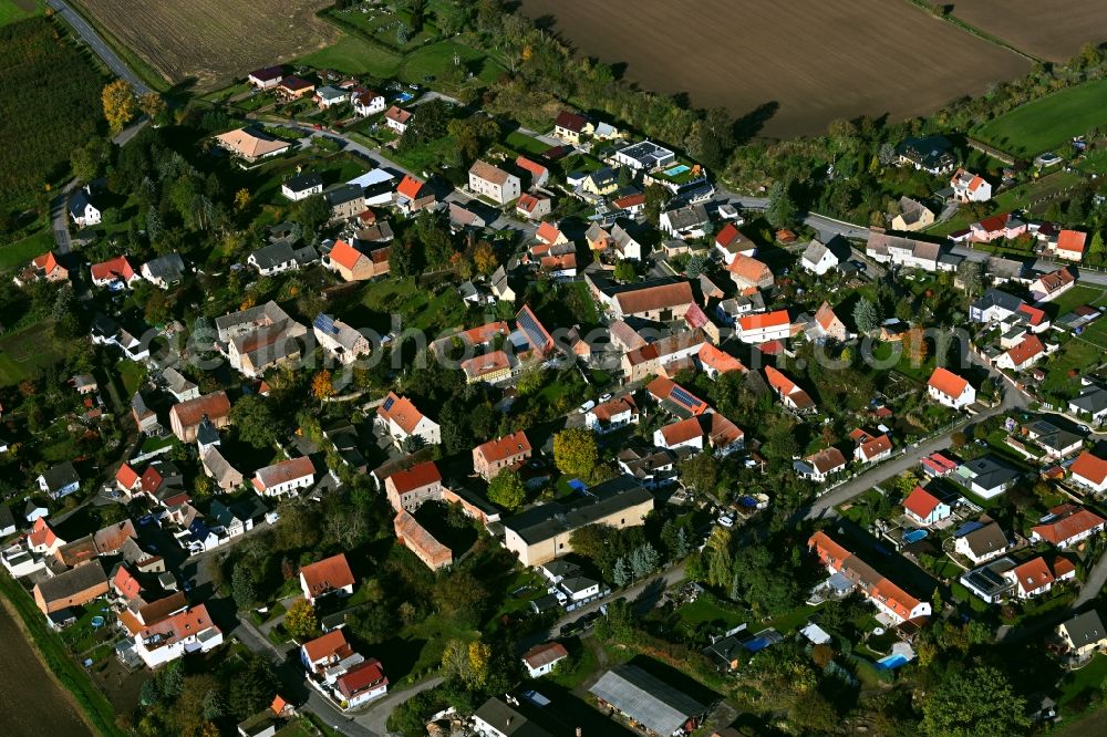 Liedersdorf from the bird's eye view: Village view in Liedersdorf in the state Saxony-Anhalt, Germany