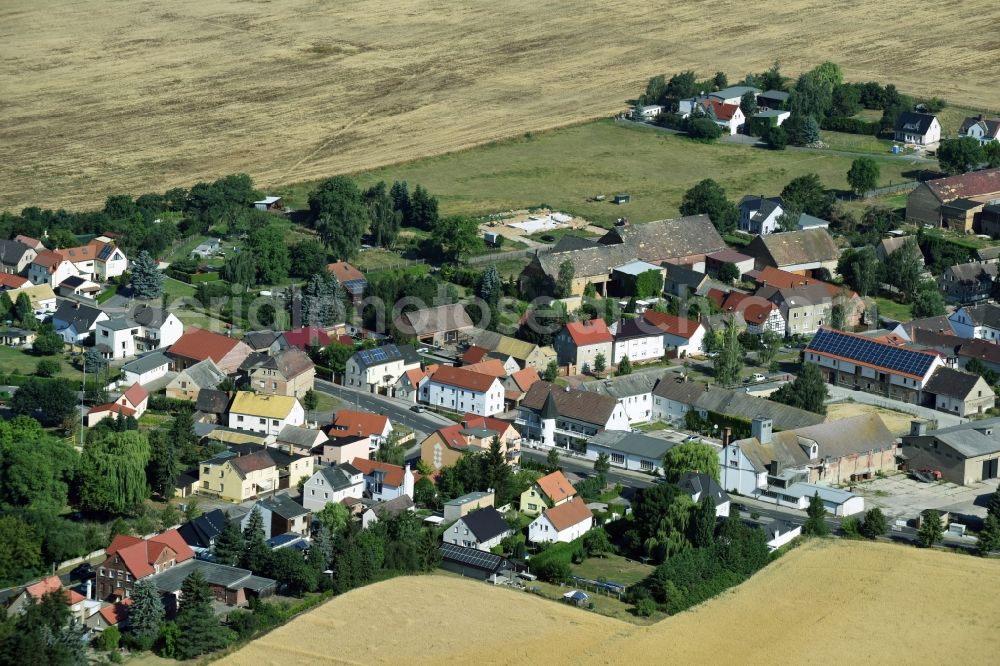 Liemehna from above - Village view of Liemehna in the state Saxony