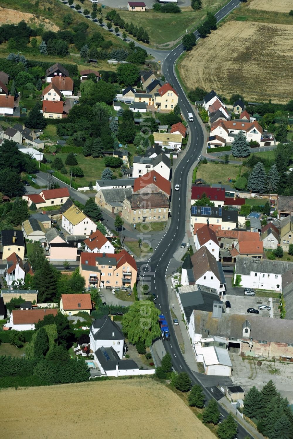 Aerial image Liemehna - Village view of Liemehna in the state Saxony