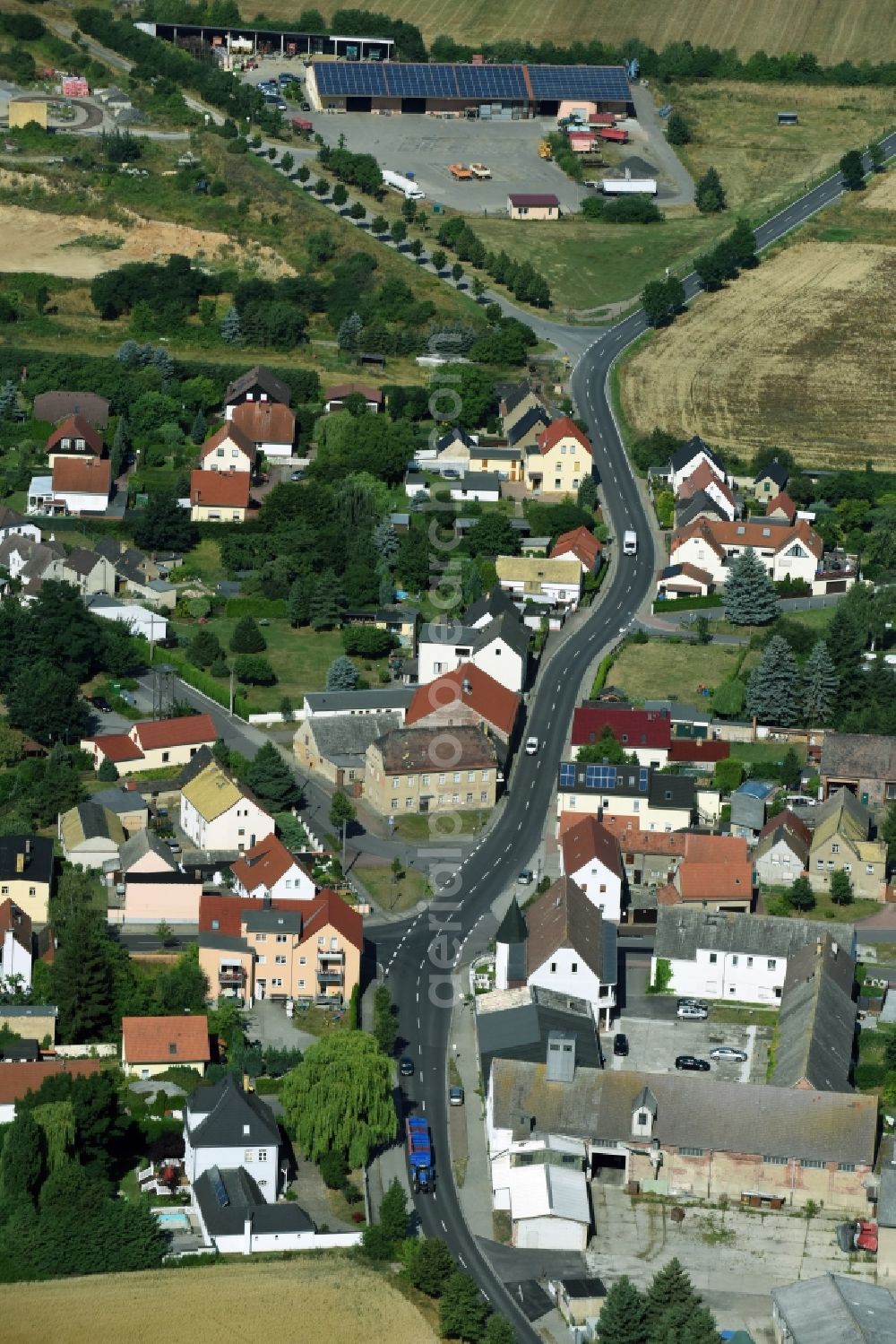 Liemehna from above - Village view of Liemehna in the state Saxony