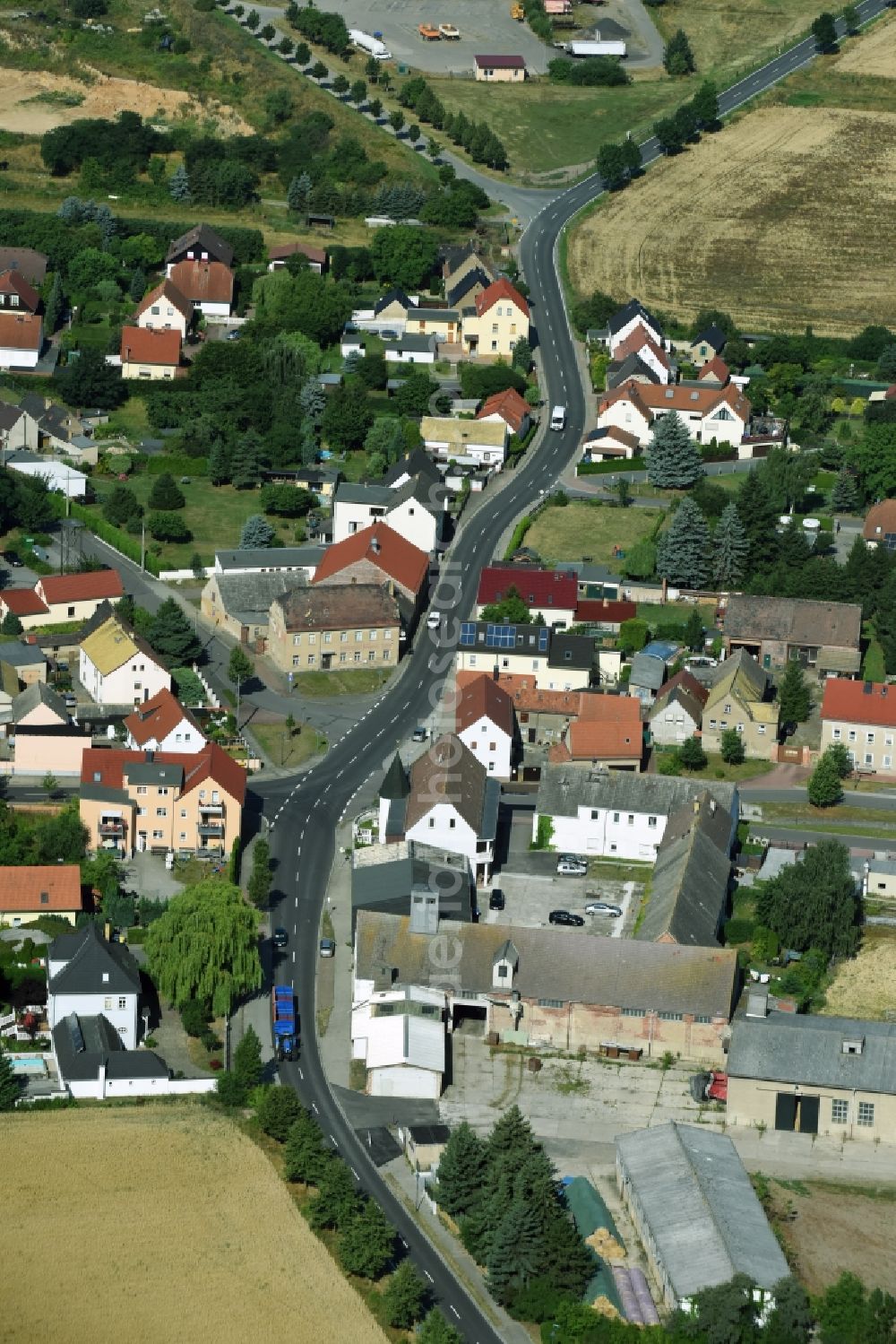 Liemehna from the bird's eye view: Village view of Liemehna in the state Saxony