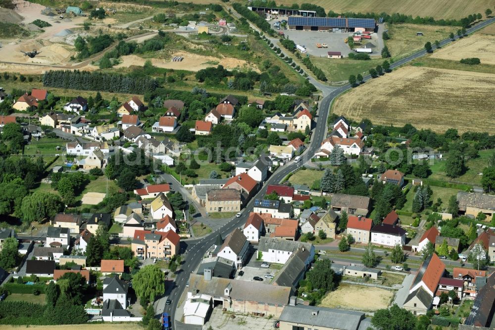 Liemehna from above - Village view of Liemehna in the state Saxony