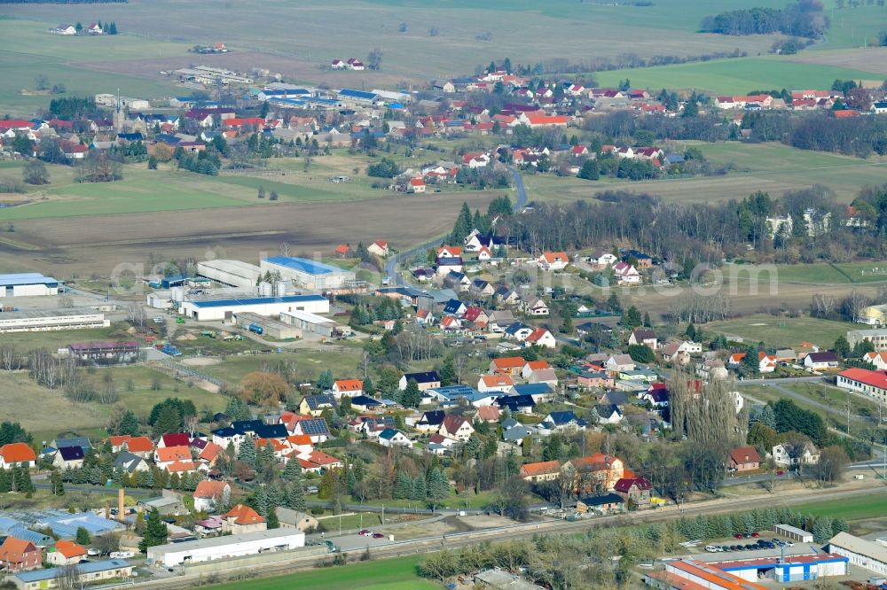 Lindenberg from the bird's eye view: Village view in Lindenberg in the state Brandenburg, Germany