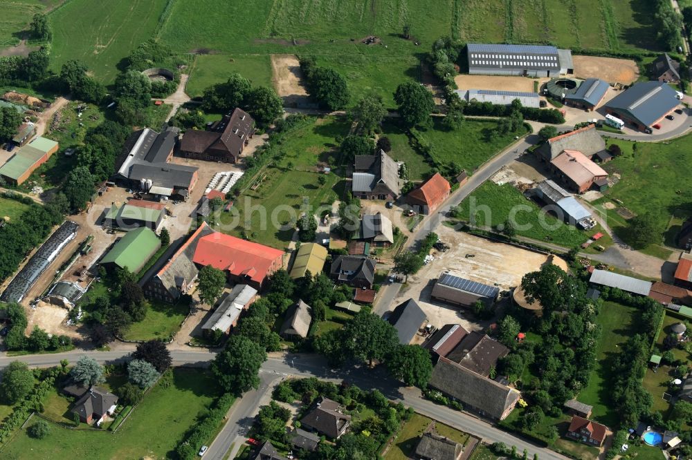 Lohbarbek from the bird's eye view: Village view of Lohbarbek in the state Schleswig-Holstein