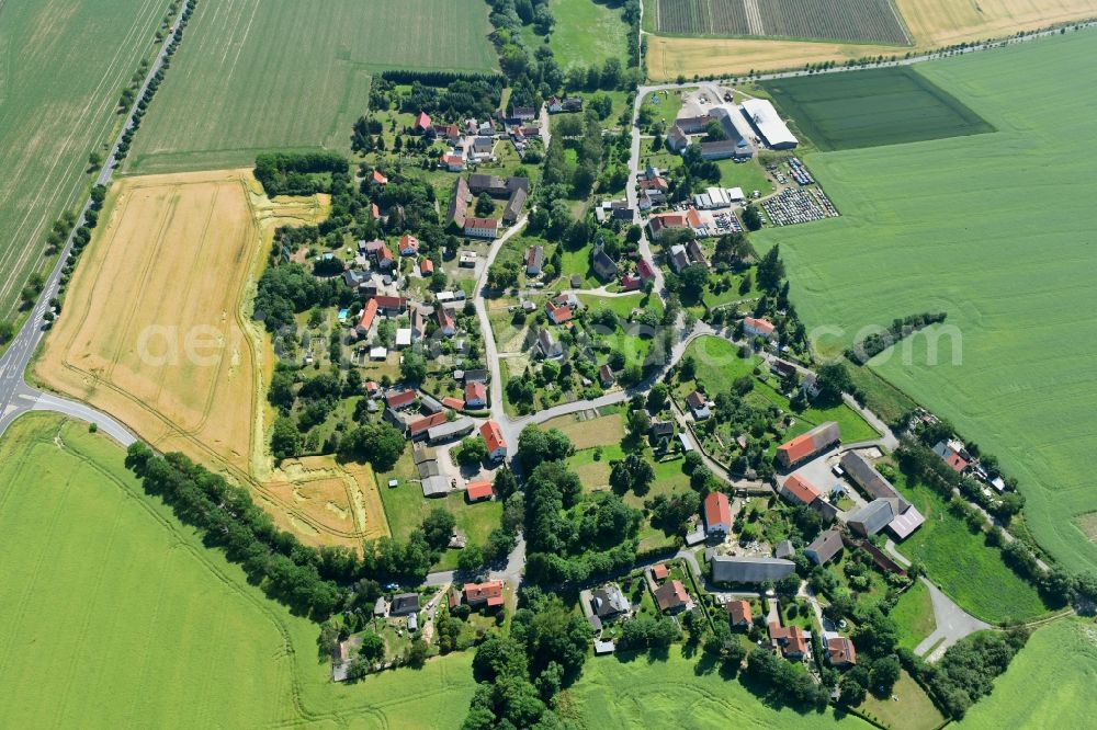 Zeitz from above - Village view in Loitsch in the state Saxony-Anhalt, Germany