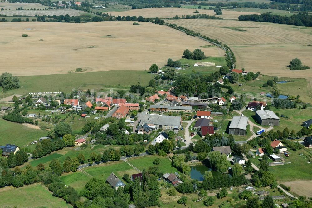 Aerial image Lüttenhagen - Village view of Luettenhagen in the state Mecklenburg - Western Pomerania