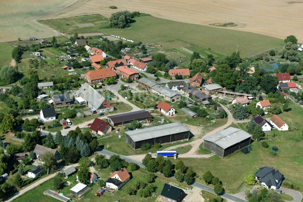 Lüttenhagen from above - Village view of Luettenhagen in the state Mecklenburg - Western Pomerania