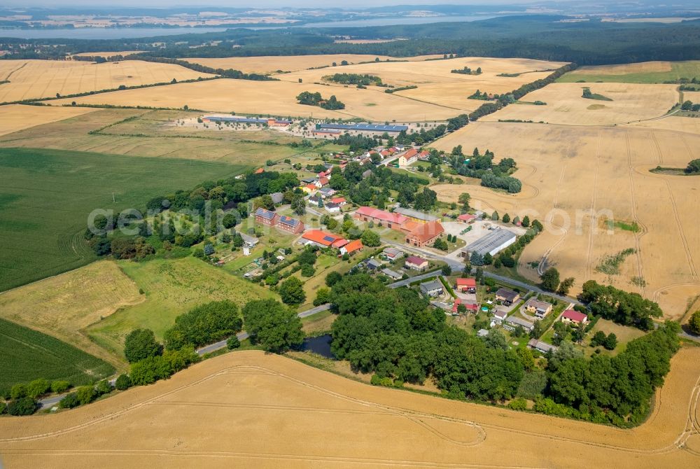 Lupendorf from above - Village view of Lupendorf in the state Mecklenburg - Western Pomerania