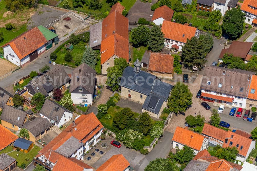 Marienhagen from the bird's eye view: Village view in Marienhagen in the state Hesse, Germany