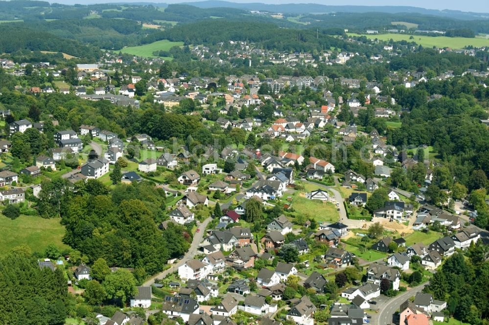 Marienheide from the bird's eye view: Village view in Marienheide in the state North Rhine-Westphalia, Germany