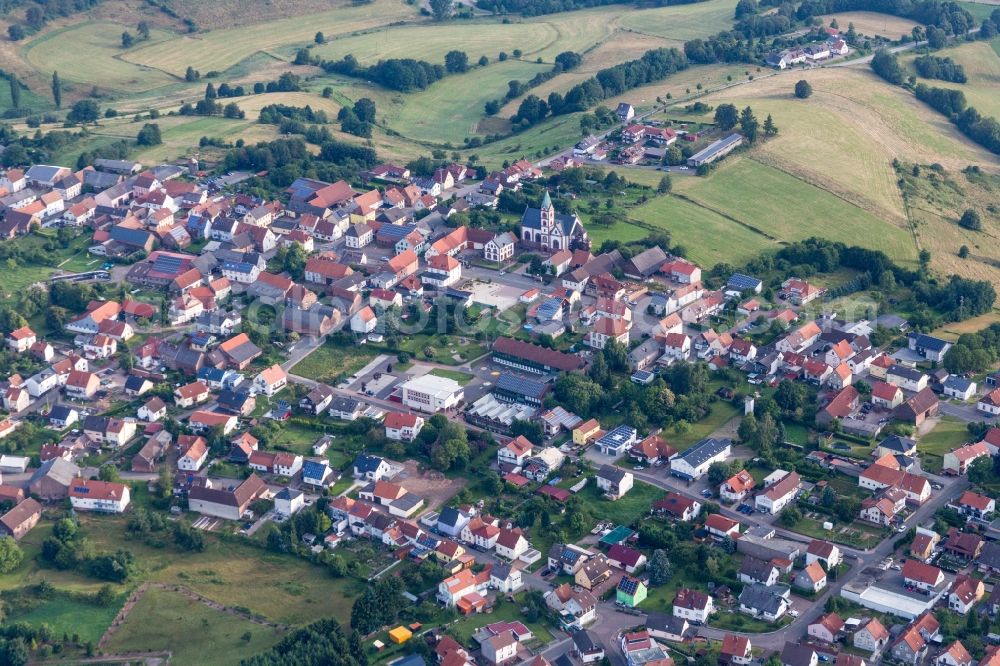 Martinshöhe from the bird's eye view: Village view in Martinshoehe in the state Rhineland-Palatinate, Germany