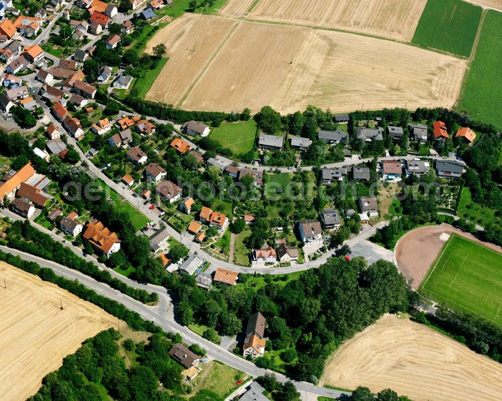 Aerial image Massenbach - Village view in Massenbach in the state Baden-Wuerttemberg, Germany