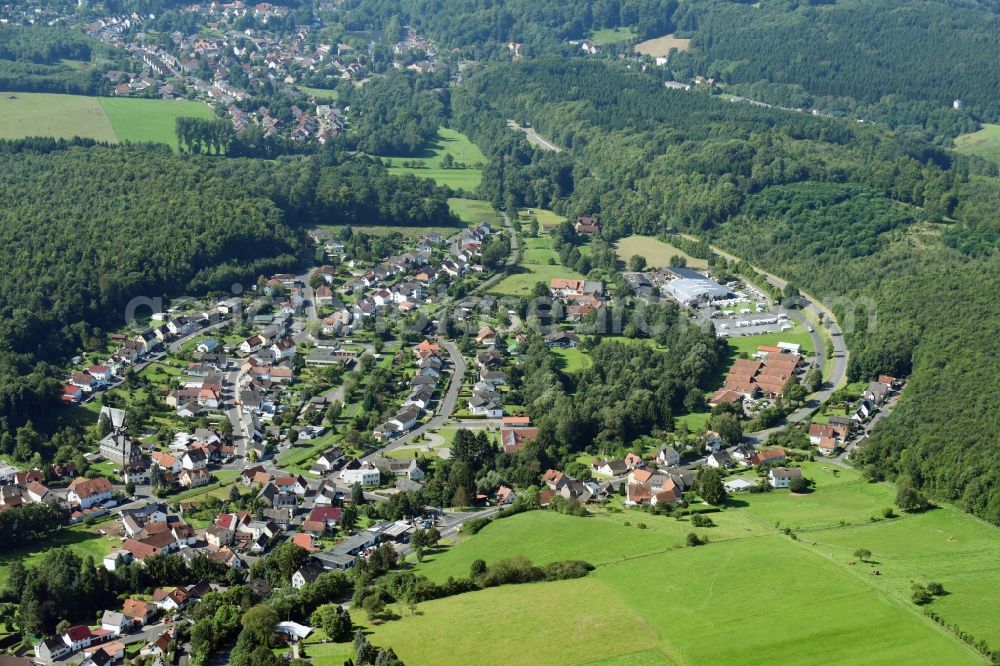 Aerial photograph Merkenfritz - Village view in Merkenfritz in the state Hesse, Germany