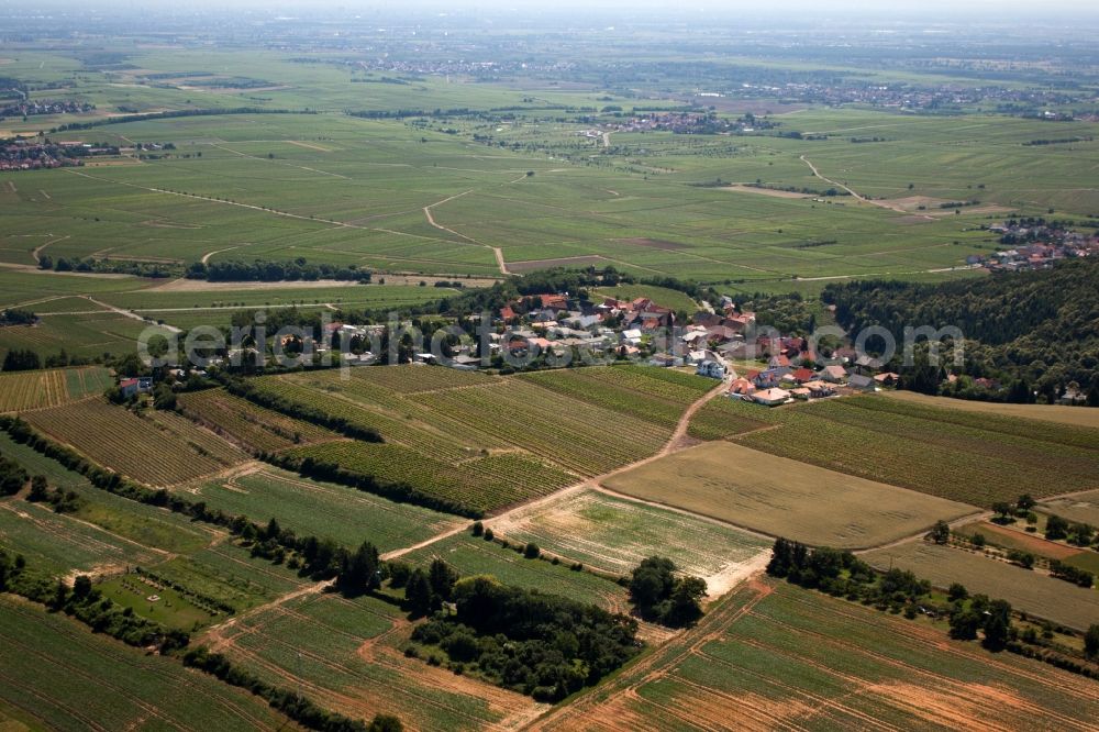 Mertesheim from above - Village view in Mertesheim in the state Rhineland-Palatinate