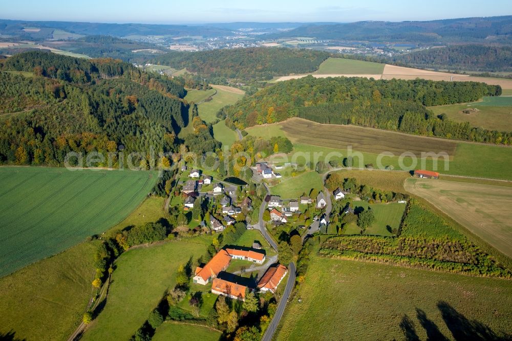 Mülsborn from above - Village view of Muelsborn in the state North Rhine-Westphalia