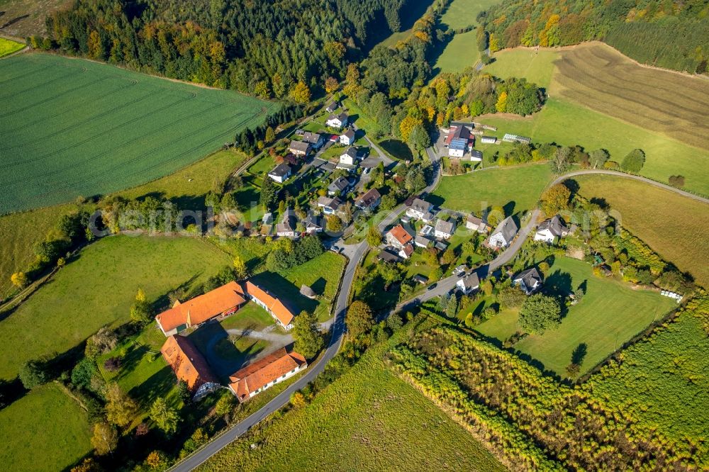 Mülsborn from the bird's eye view: Village view of Muelsborn in the state North Rhine-Westphalia