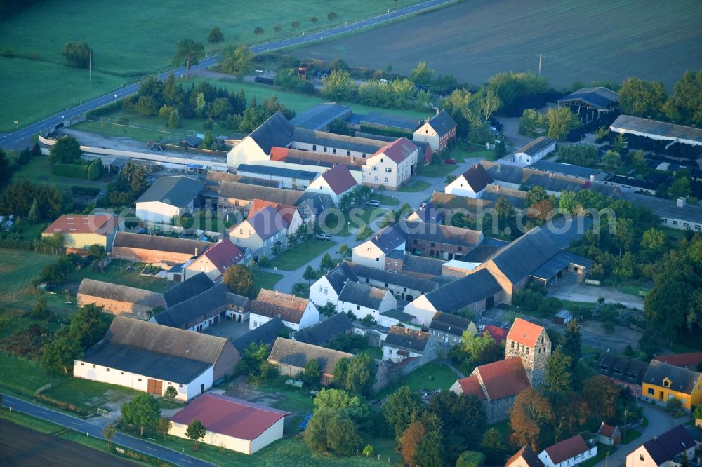 Moritz from the bird's eye view: Village view in Moritz in the state Saxony-Anhalt, Germany