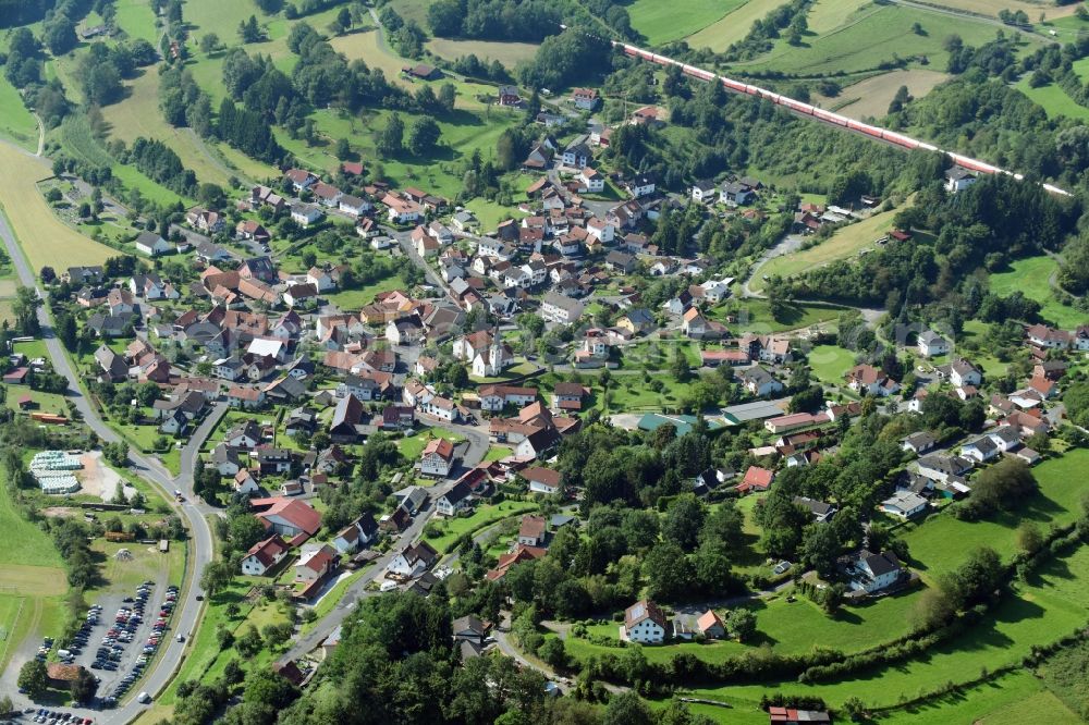 Aerial photograph Mottgers - Village view in Mottgers in the state Hesse, Germany