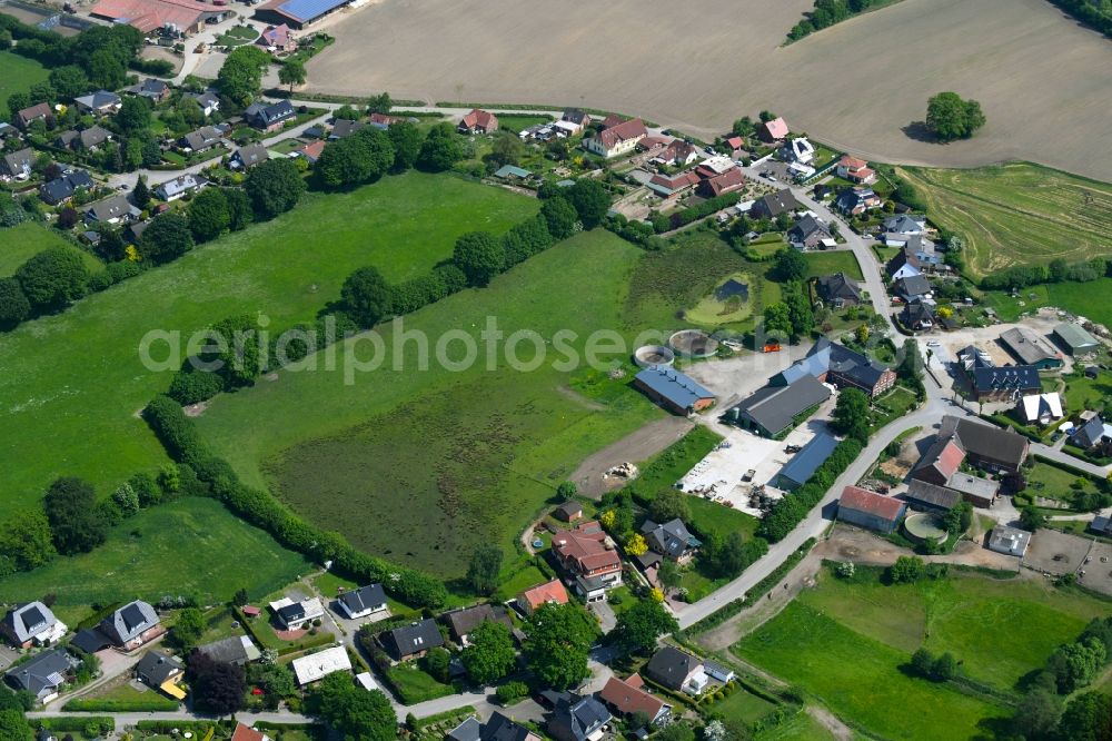 Mözen from above - Village view in Moezen in the state Schleswig-Holstein, Germany