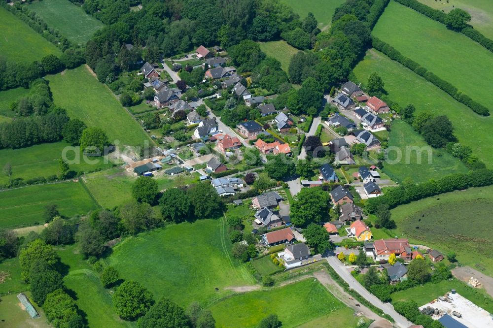 Aerial image Mözen - Village view in Moezen in the state Schleswig-Holstein, Germany