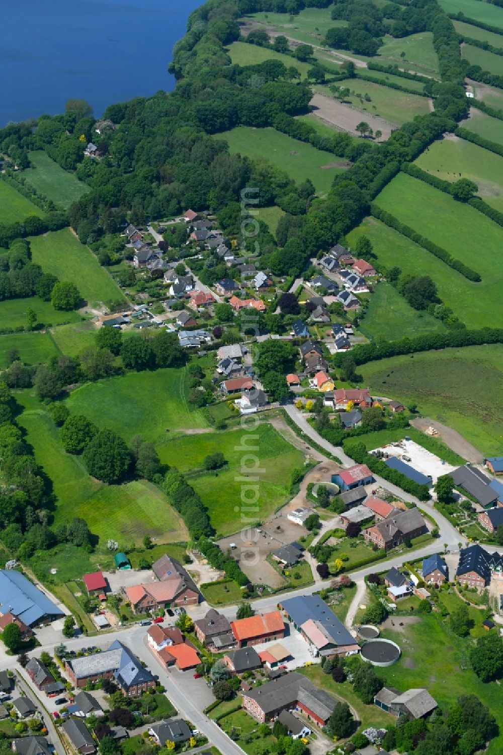 Aerial photograph Mözen - Village view in Moezen in the state Schleswig-Holstein, Germany