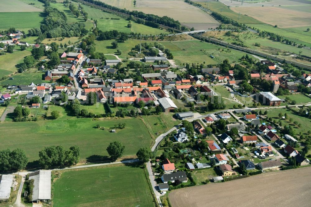 Nahrstedt from the bird's eye view: Village view of Nahrstedt in the state Saxony-Anhalt