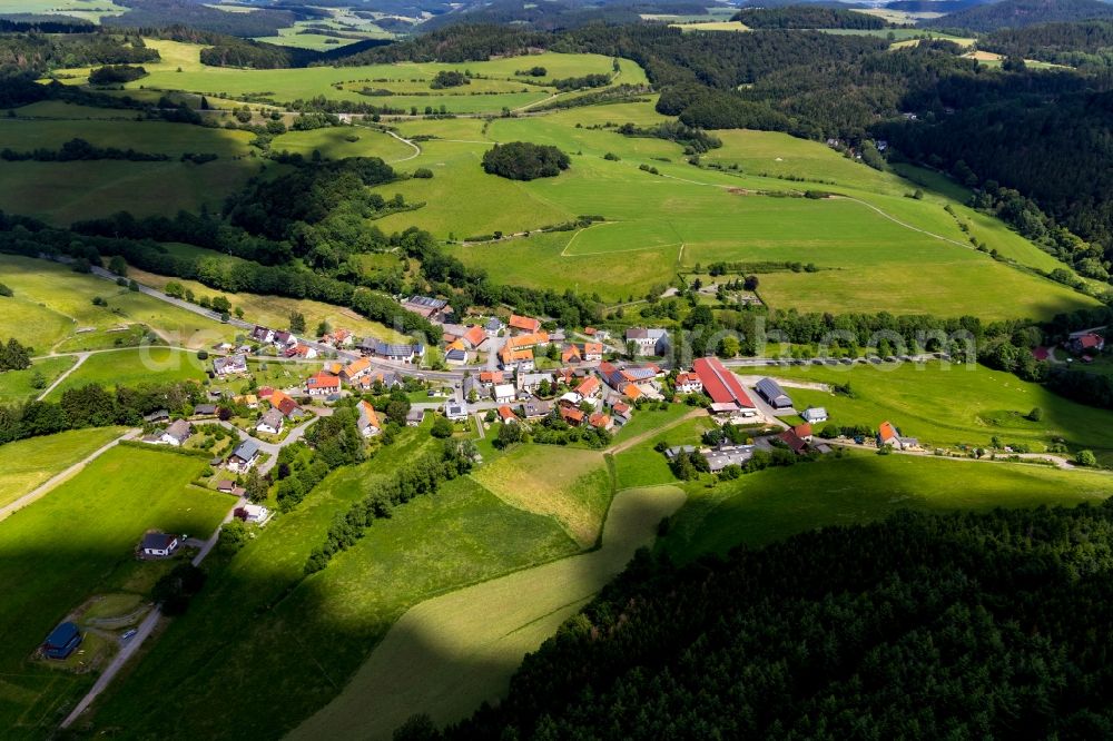 Aerial image Neerdar - Village view in Neerdar in the state Hesse, Germany