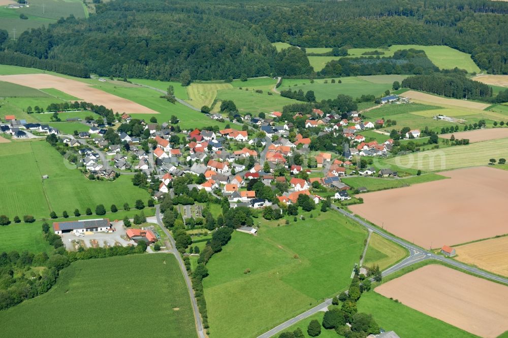 Nehden from above - Village view in Nehden in the state North Rhine-Westphalia, Germany