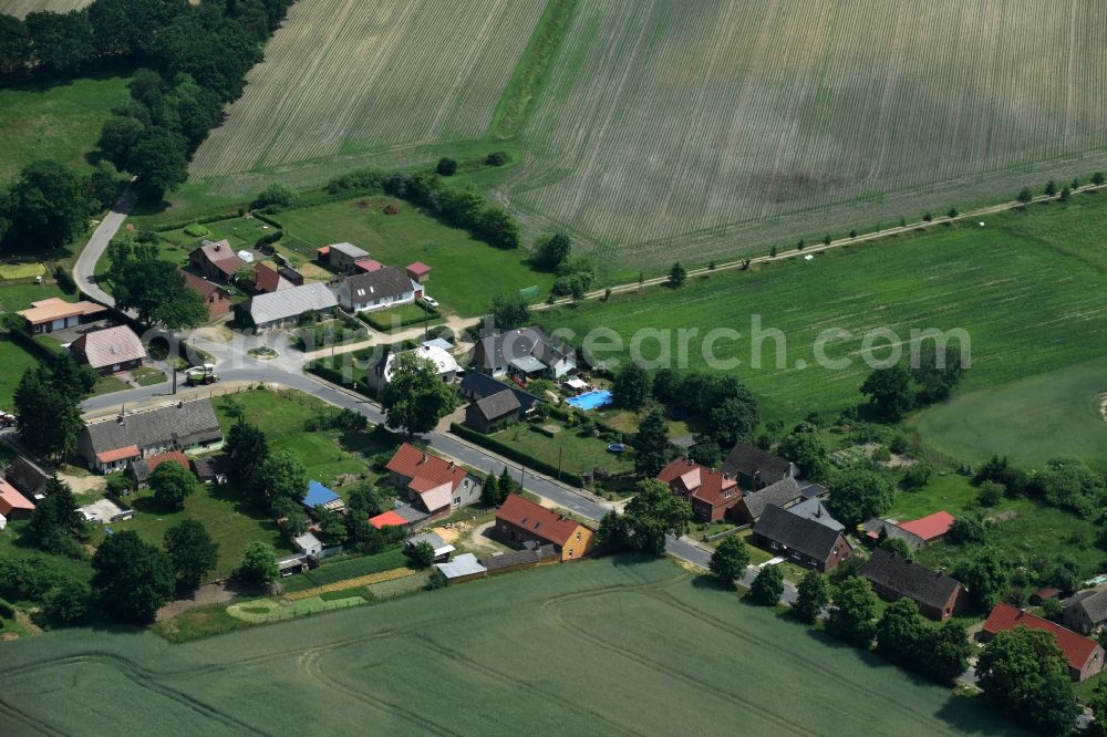 Aerial image Neu Herzfeld - Village view of Neu Herzfeld in the state Mecklenburg - Western Pomerania